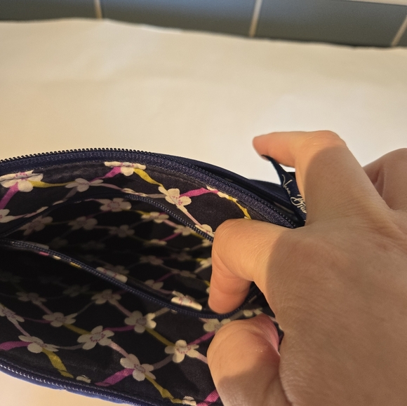 Vera Bradley Quilted Navy Shoulder Bag - Picture 10 of 11